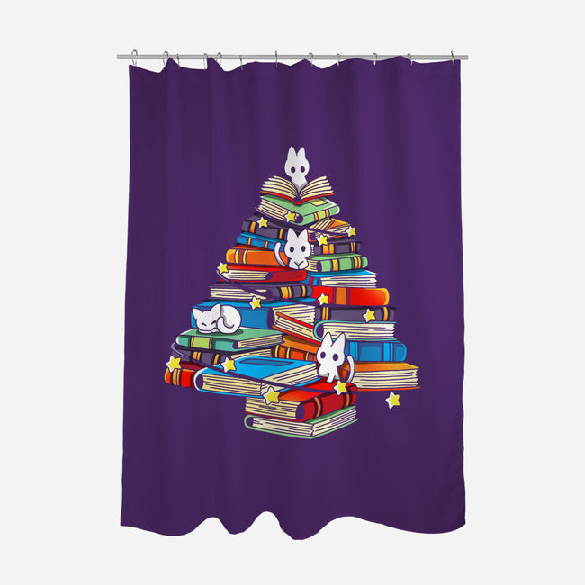 Christmas Books-None-Polyester-Shower Curtain-Vallina84