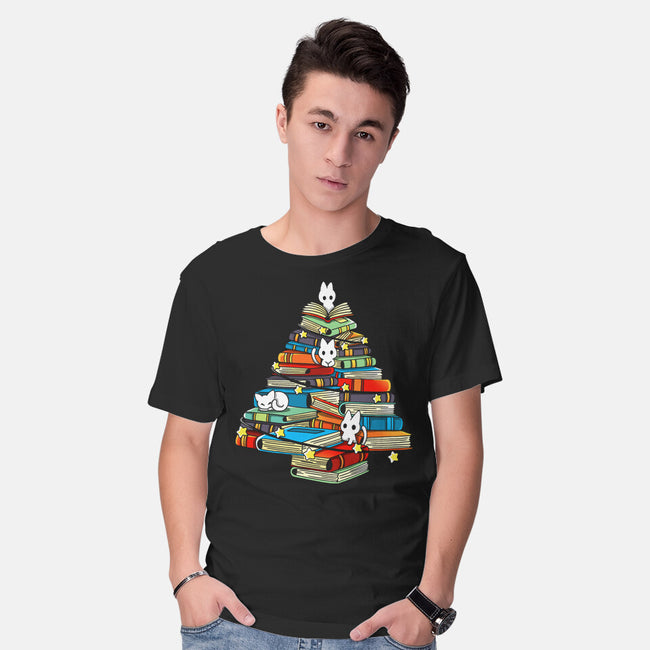 Christmas Books-Mens-Basic-Tee-Vallina84