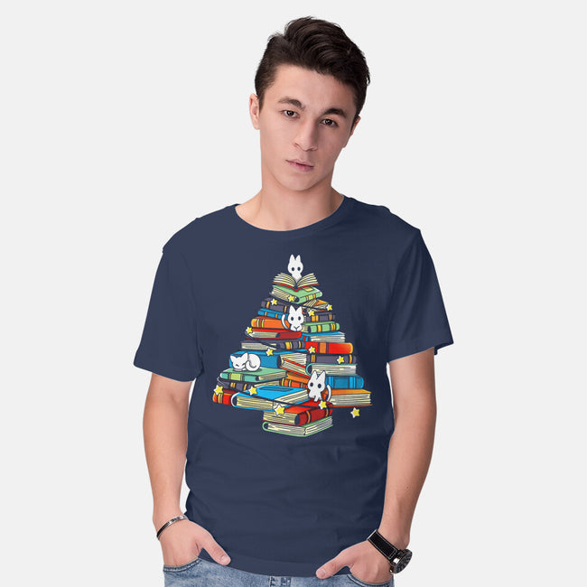 Christmas Books-Mens-Basic-Tee-Vallina84