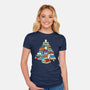 Christmas Books-Womens-Fitted-Tee-Vallina84