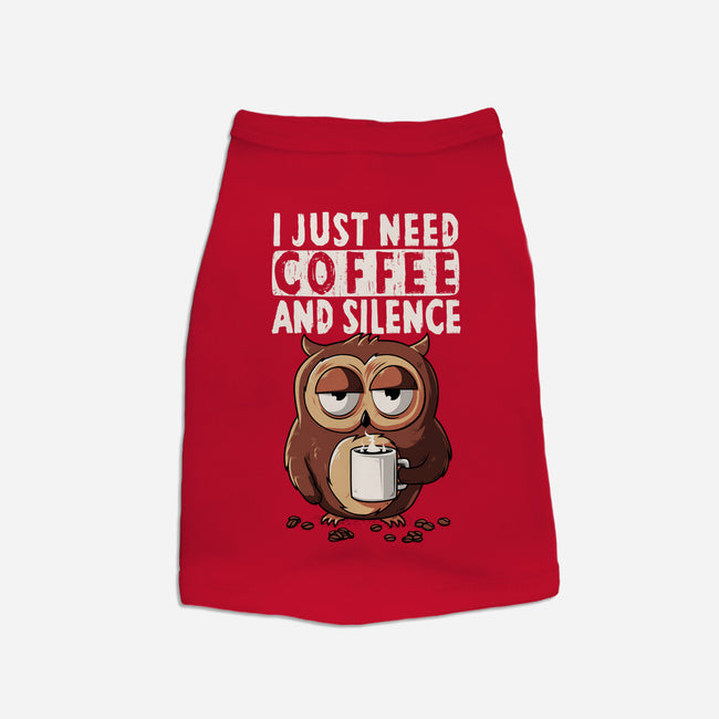 Coffee And Silence-Dog-Basic-Pet Tank-ducfrench