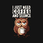 Coffee And Silence-None-Removable Cover-Throw Pillow-ducfrench