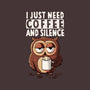 Coffee And Silence-None-Fleece-Blanket-ducfrench