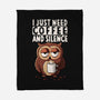 Coffee And Silence-None-Fleece-Blanket-ducfrench