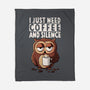 Coffee And Silence-None-Fleece-Blanket-ducfrench