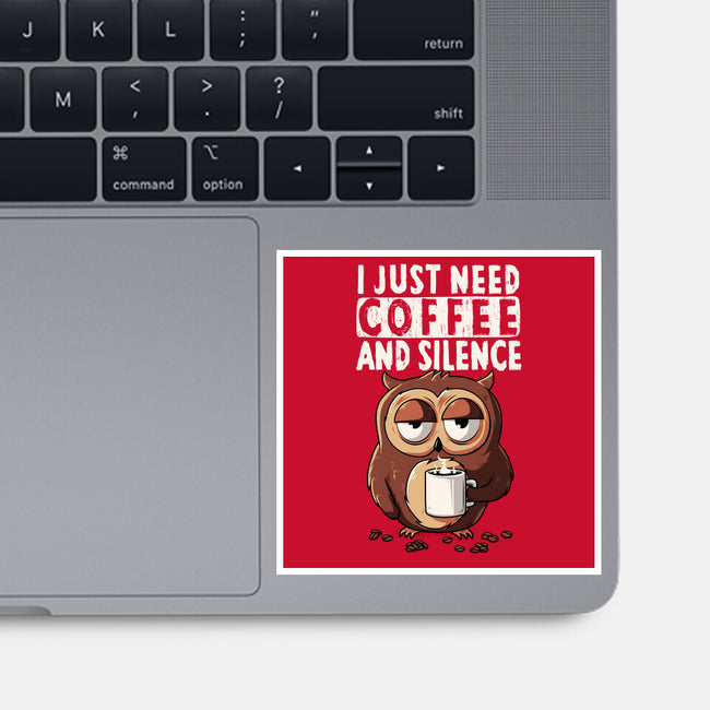 Coffee And Silence-None-Glossy-Sticker-ducfrench