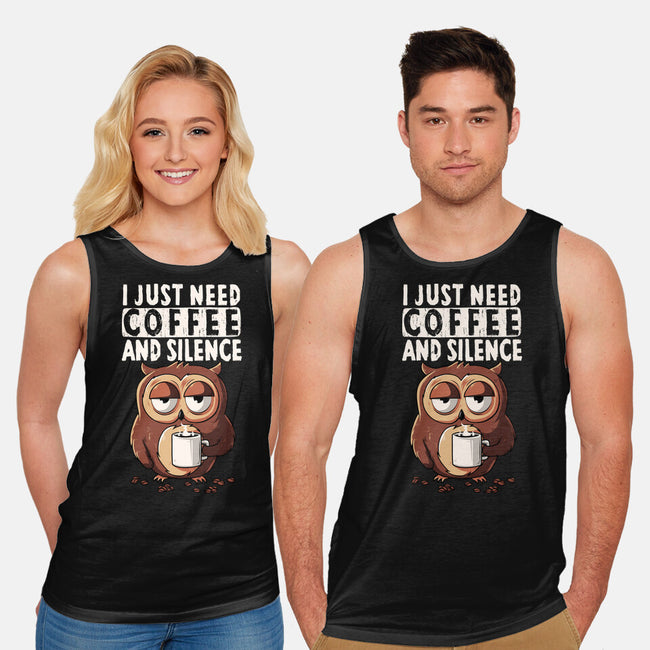 Coffee And Silence-Unisex-Basic-Tank-ducfrench