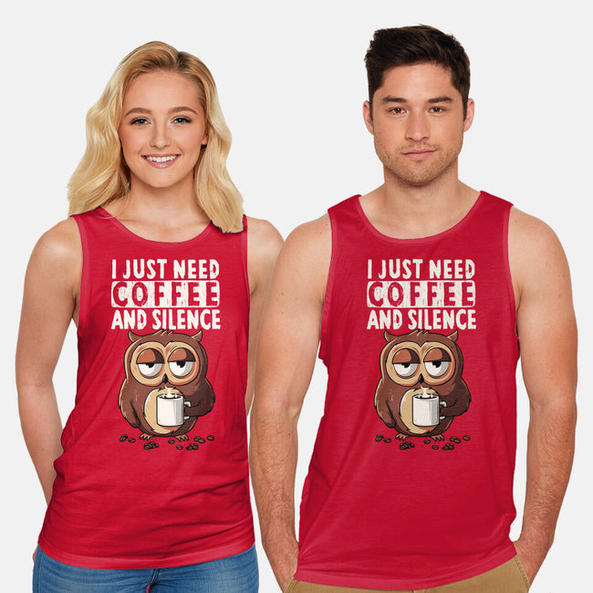 Coffee And Silence-Unisex-Basic-Tank-ducfrench