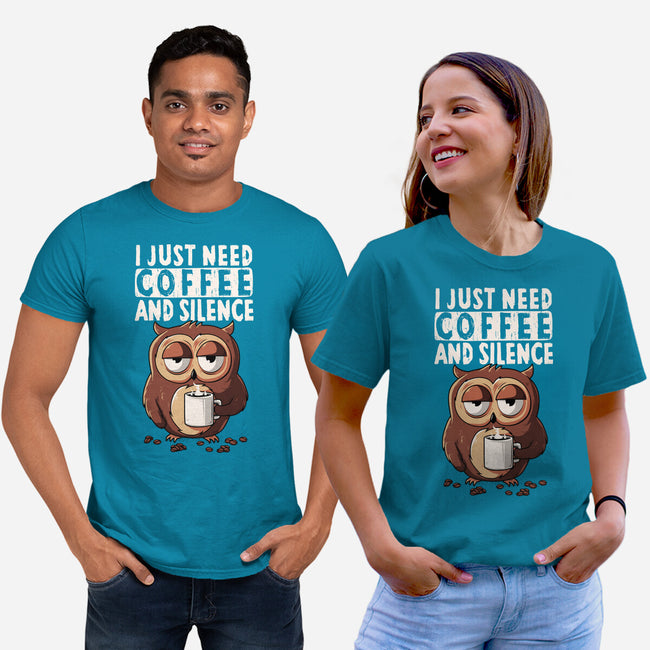 Coffee And Silence-Unisex-Basic-Tee-ducfrench