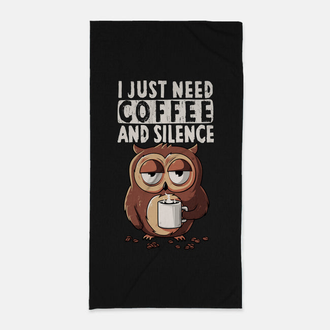 Coffee And Silence-None-Beach-Towel-ducfrench