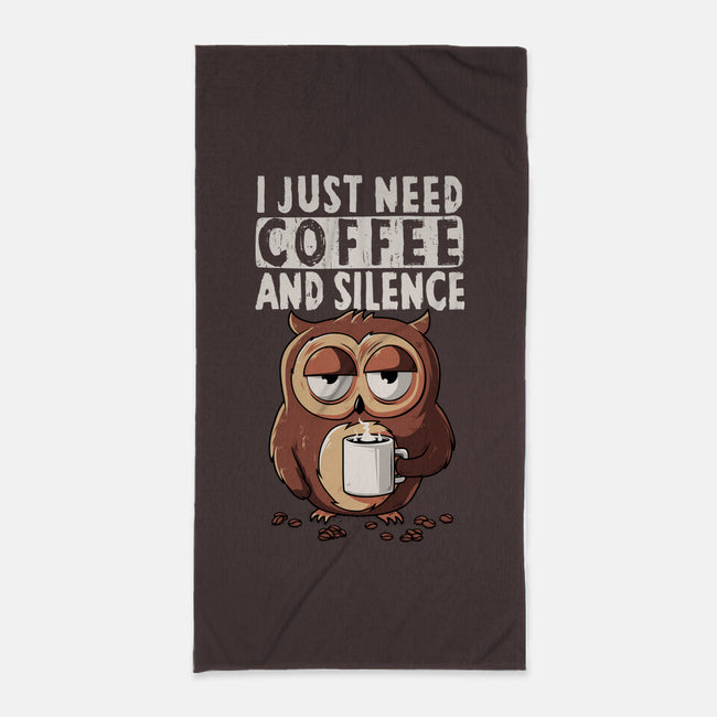 Coffee And Silence-None-Beach-Towel-ducfrench