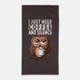 Coffee And Silence-None-Beach-Towel-ducfrench