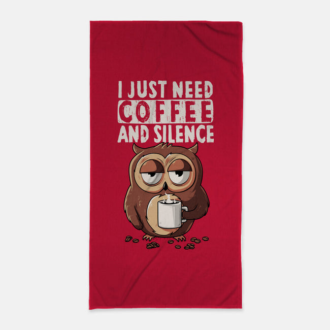 Coffee And Silence-None-Beach-Towel-ducfrench