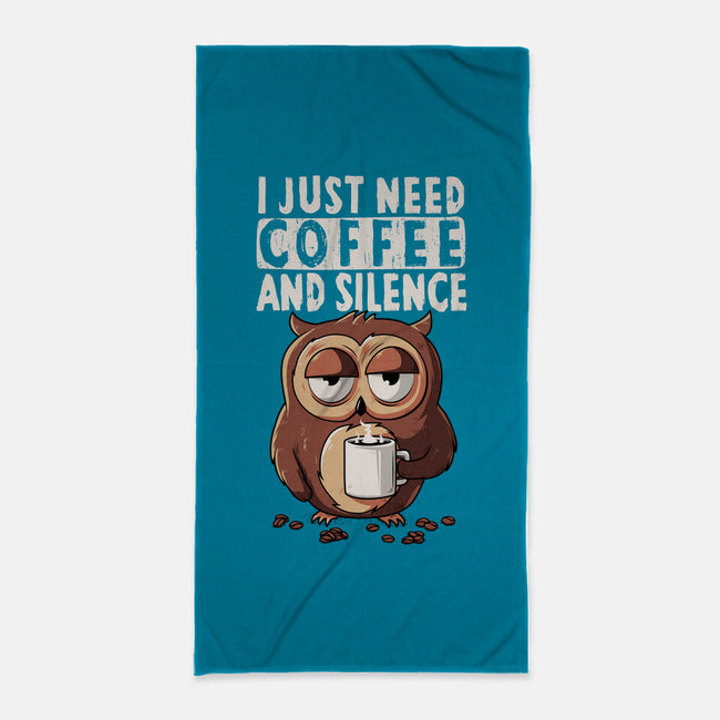 Coffee And Silence-None-Beach-Towel-ducfrench