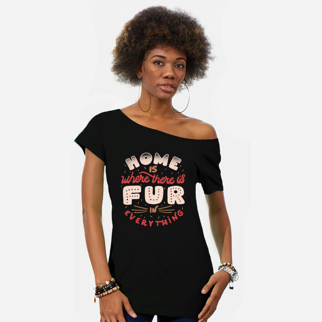 Fur In Everything-Womens-Off Shoulder-Tee-tobefonseca