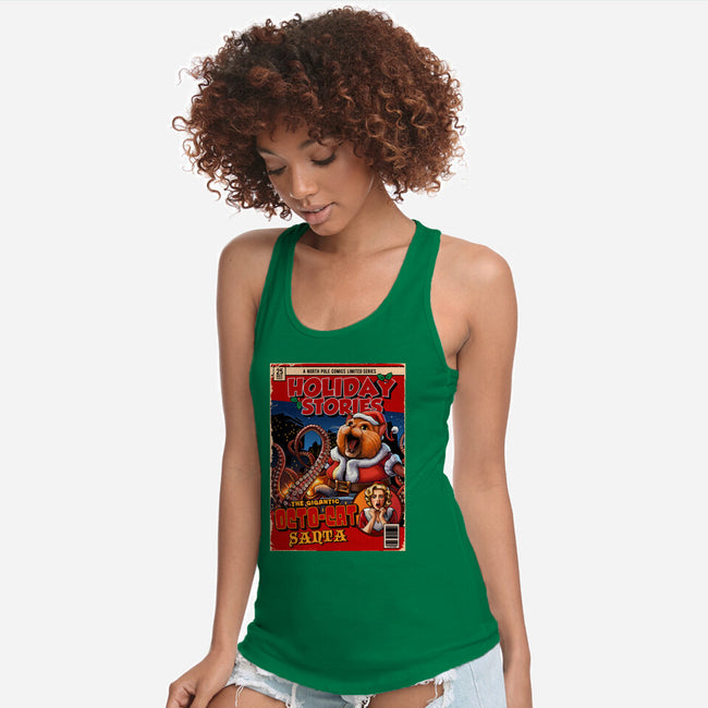 Gigantic Octo-Cat Santa-Womens-Racerback-Tank-daobiwan