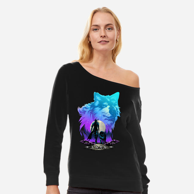 Best Companion Torgal-Womens-Off Shoulder-Sweatshirt-hypertwenty