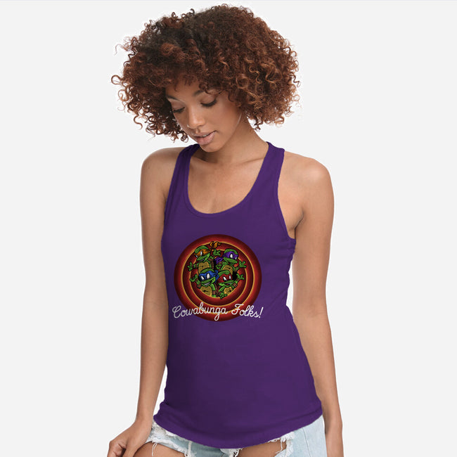 Cowabunga Folks-Womens-Racerback-Tank-zascanauta