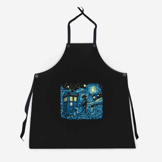 Dreams Of Time And Space-Unisex-Kitchen-Apron-DrMonekers