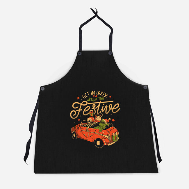 We're Getting Festive-Unisex-Kitchen-Apron-eduely