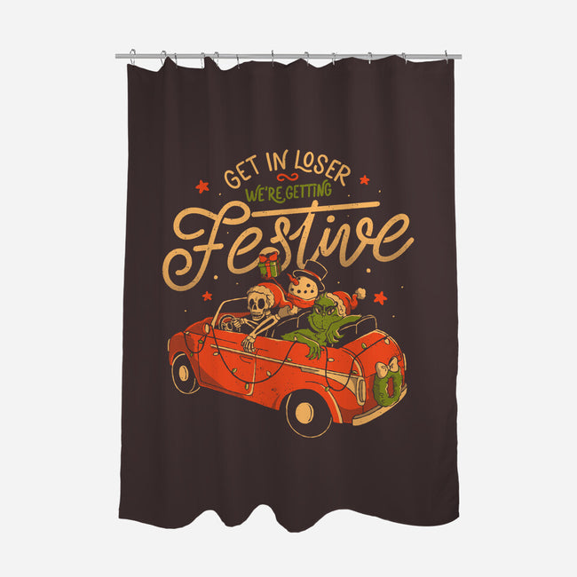 We're Getting Festive-None-Polyester-Shower Curtain-eduely