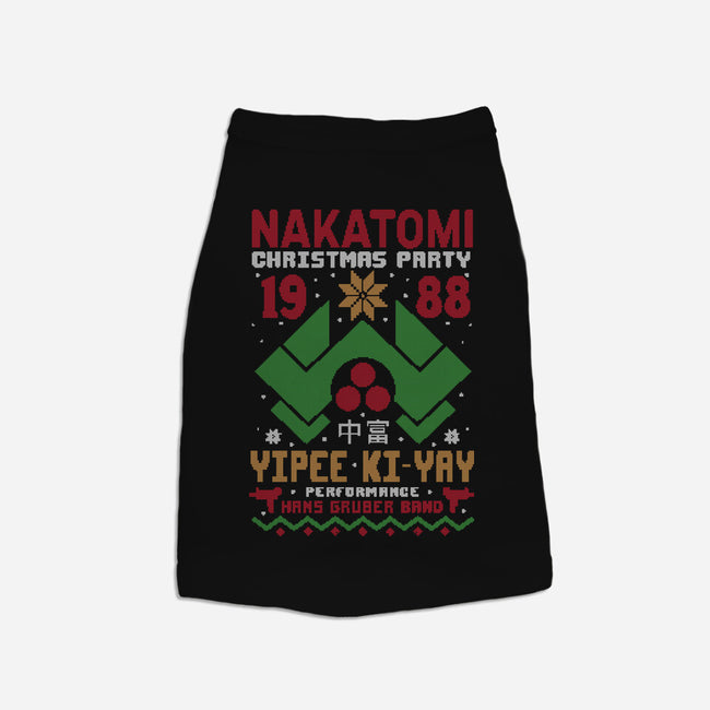 Nakatomi Christmas Party-Cat-Basic-Pet Tank-Tronyx79