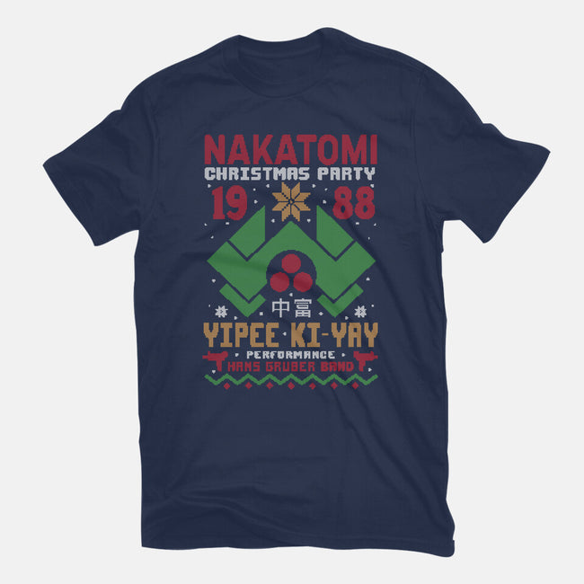 Nakatomi Christmas Party-Mens-Heavyweight-Tee-Tronyx79