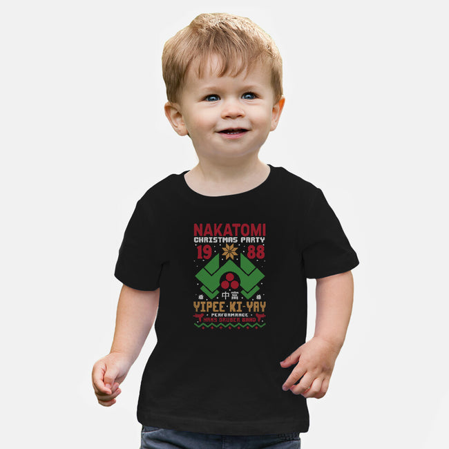 Nakatomi Christmas Party-Baby-Basic-Tee-Tronyx79