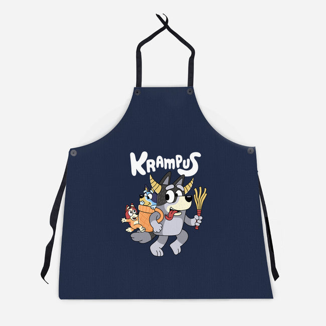 Krampus Bluey-Unisex-Kitchen-Apron-Nemons