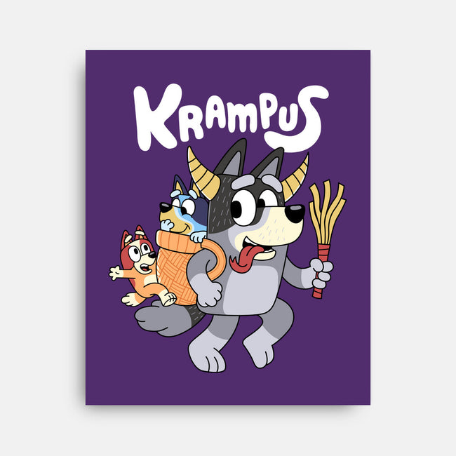 Krampus Bluey-None-Stretched-Canvas-Nemons