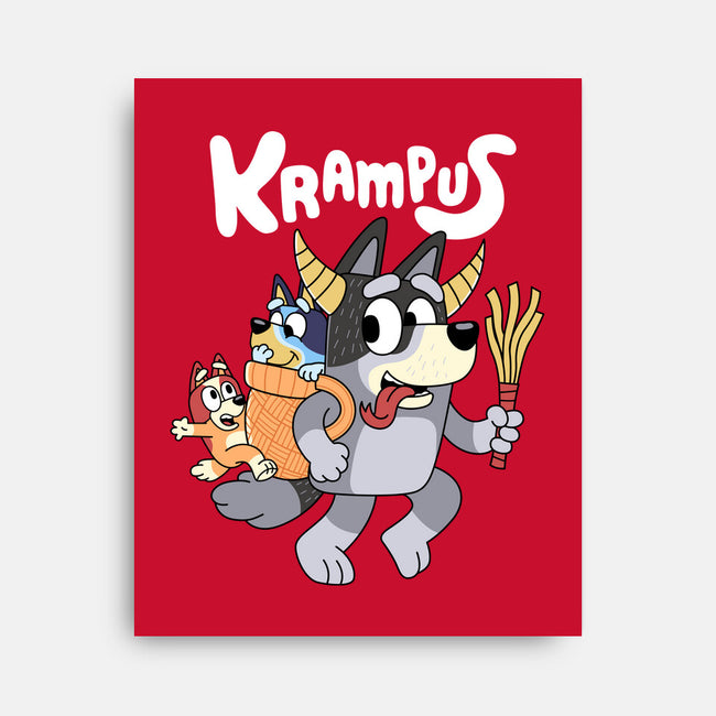 Krampus Bluey-None-Stretched-Canvas-Nemons