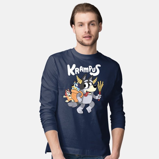 Krampus Bluey-Mens-Long Sleeved-Tee-Nemons