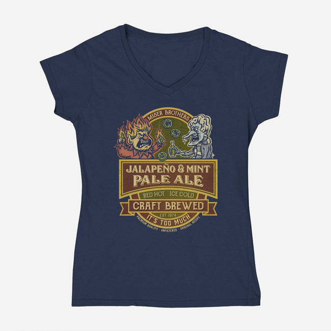 Miser Brothers Jalapeno And Mint Ale-Womens-V-Neck-Tee-kg07