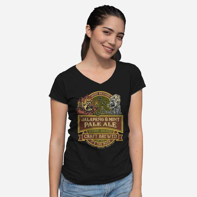 Miser Brothers Jalapeno And Mint Ale-Womens-V-Neck-Tee-kg07