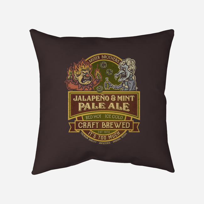 Miser Brothers Jalapeno And Mint Ale-None-Removable Cover-Throw Pillow-kg07