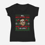 Happy Birthday Jesus-Womens-V-Neck-Tee-eduely