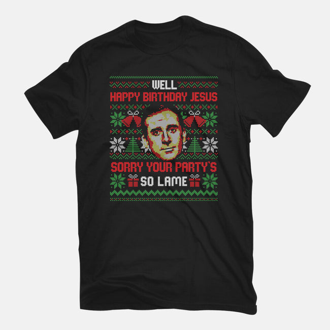 Happy Birthday Jesus-Mens-Basic-Tee-eduely