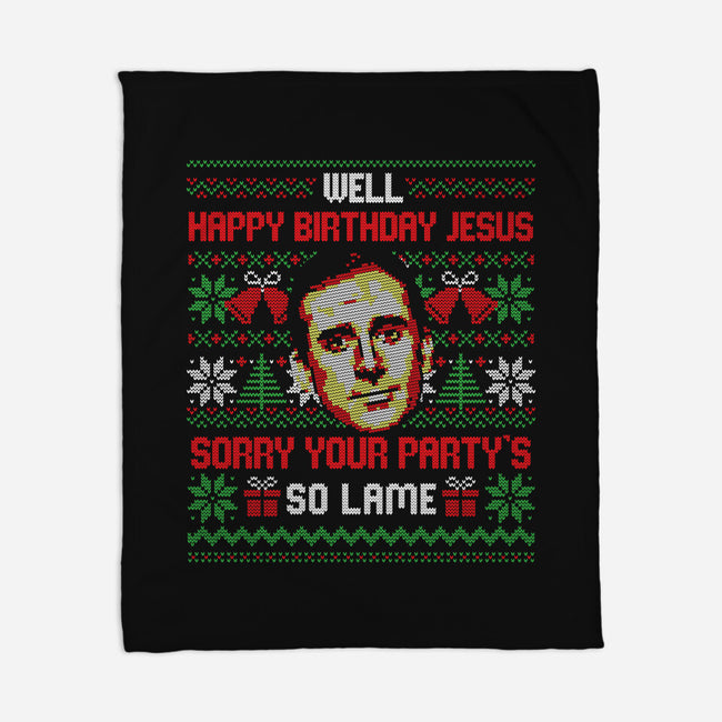 Happy Birthday Jesus-None-Fleece-Blanket-eduely