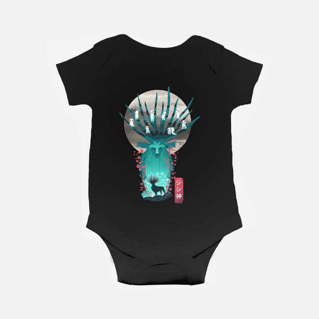 Deer God-Baby-Basic-Onesie-dandingeroz