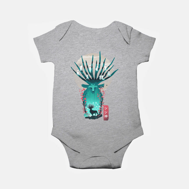 Deer God-Baby-Basic-Onesie-dandingeroz