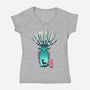 Deer God-Womens-V-Neck-Tee-dandingeroz