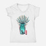 Deer God-Womens-V-Neck-Tee-dandingeroz