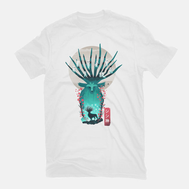 Deer God-Womens-Fitted-Tee-dandingeroz