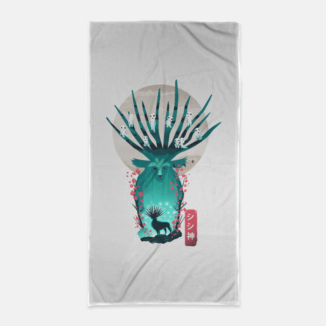 Deer God-None-Beach-Towel-dandingeroz