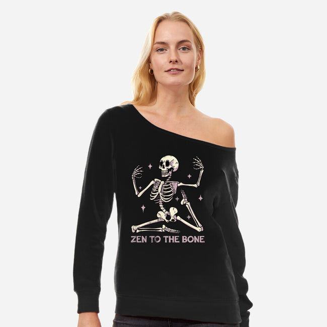 Zen To The Bone-Womens-Off Shoulder-Sweatshirt-fanfreak1