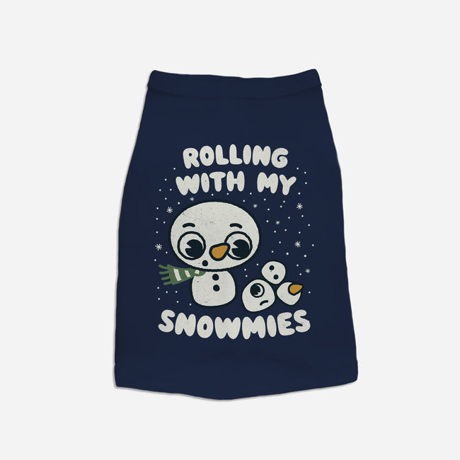 Rolling With My Snowmies-Dog-Basic-Pet Tank-Weird & Punderful