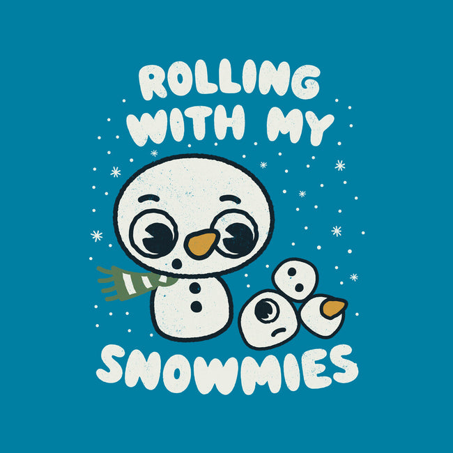 Rolling With My Snowmies-None-Removable Cover-Throw Pillow-Weird & Punderful