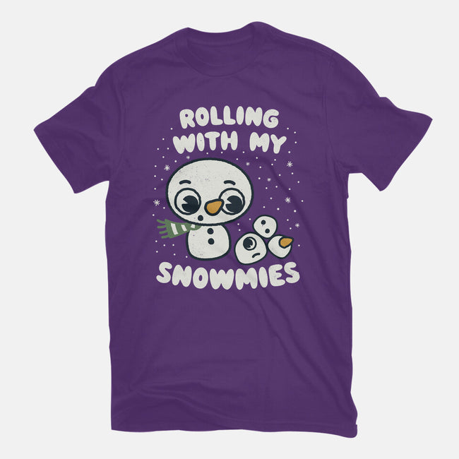 Rolling With My Snowmies-Youth-Basic-Tee-Weird & Punderful