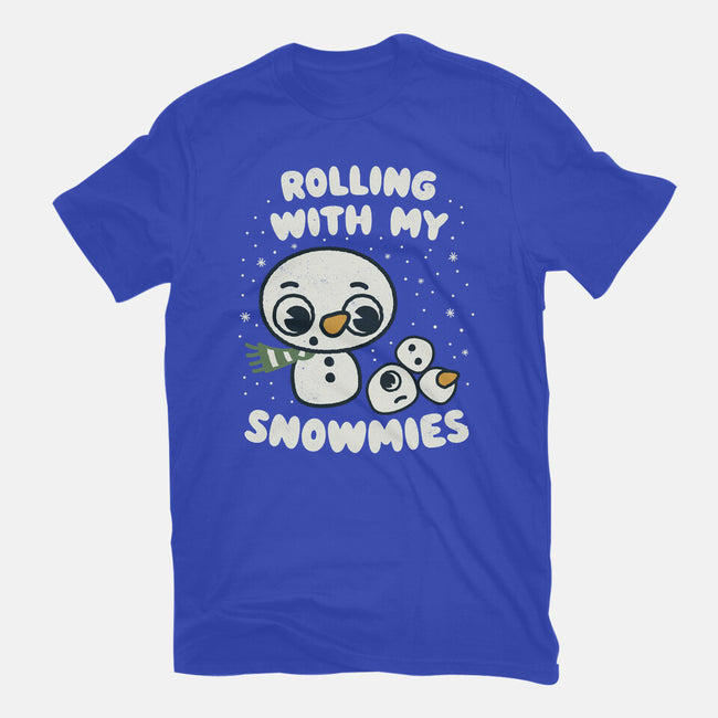 Rolling With My Snowmies-Womens-Fitted-Tee-Weird & Punderful