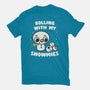 Rolling With My Snowmies-Womens-Basic-Tee-Weird & Punderful